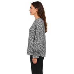 Plus Size Zac & Rachel Smocked Poet Sleeve Rib Knit Sweater
