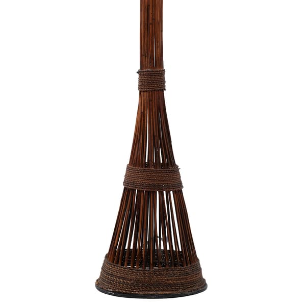 9th & Pike® Brown Bamboo Traditional Floor Lamp