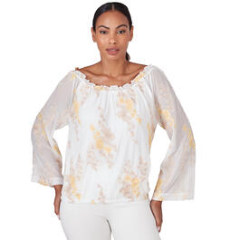 Petite Skye''s The Limit Feel the Sun Floral Embroidered Blouse