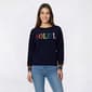 Womens Rio & Rian Long Sleeve Soleil Crew Neck Sweater - image 1