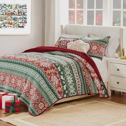 Greenland Home Fashions(tm) Fair Isle Quilt Set