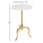 9th & Pike&#174; White Marble Contemporary Accent Table - image 5