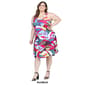 Plus Size 24/7 Comfort Apparel Tropical A-Line Knee Length Dress - image 4