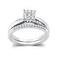 Nova Star&#40;R&#41; 1/3cttw. Lab Grown Diamond Square Cluster Bridal Set - image 1