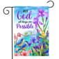 With God All Things Are Possible Garden Flag - image 1