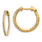 Pure Fire 14kt. Gold Lab Grown Diamond Hinged Hoop Earrings - image 1