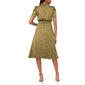 Petite MSK Short Puff Sleeve Leaf Chiffon A-Line Dress - image 2