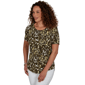 Petite Emaline Key Items Short Sleeve Round Neck Abstract Tee - image 3