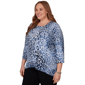 Plus Size Alfred Dunner Classics 3/4 Sleeve Leopard Blouse - image 3