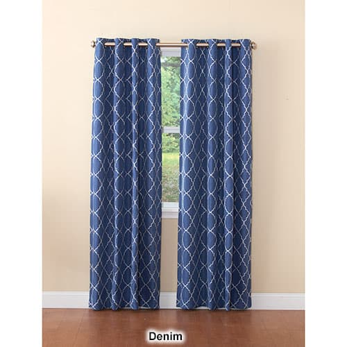 Lakewood Embroidered Blackout Grommet Curtain Panel