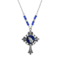 Symbols of Faith Silver-Tone Cross Praying Hands Necklace - image 1