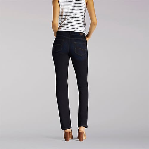 Womens Lee® Flex Motion Straight Leg Jeans - Niagara