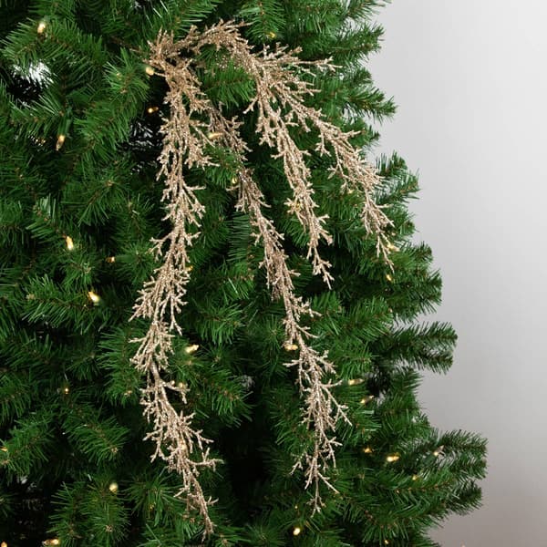 Northlight Seasonal 24in. Golden Glittered Pine Christmas Spray