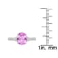 Sterling Silver Ring w/ Pink Sapphire & White Topaz Gemstones - image 5