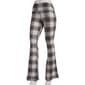 Juniors No Comment Ultra Soft Plaid Fold Over Flare Leggings - image 1