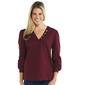 Womens Erika Rebecca Solid French Terry Tee - image 1