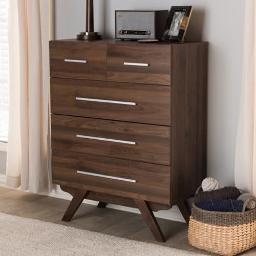Baxton Studio Auburn 5 Drawer Dresser - image 