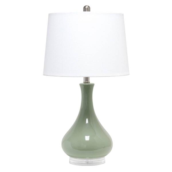Simple Designs 26.2in. Ceramic Tear Drop Table Lamp - image 