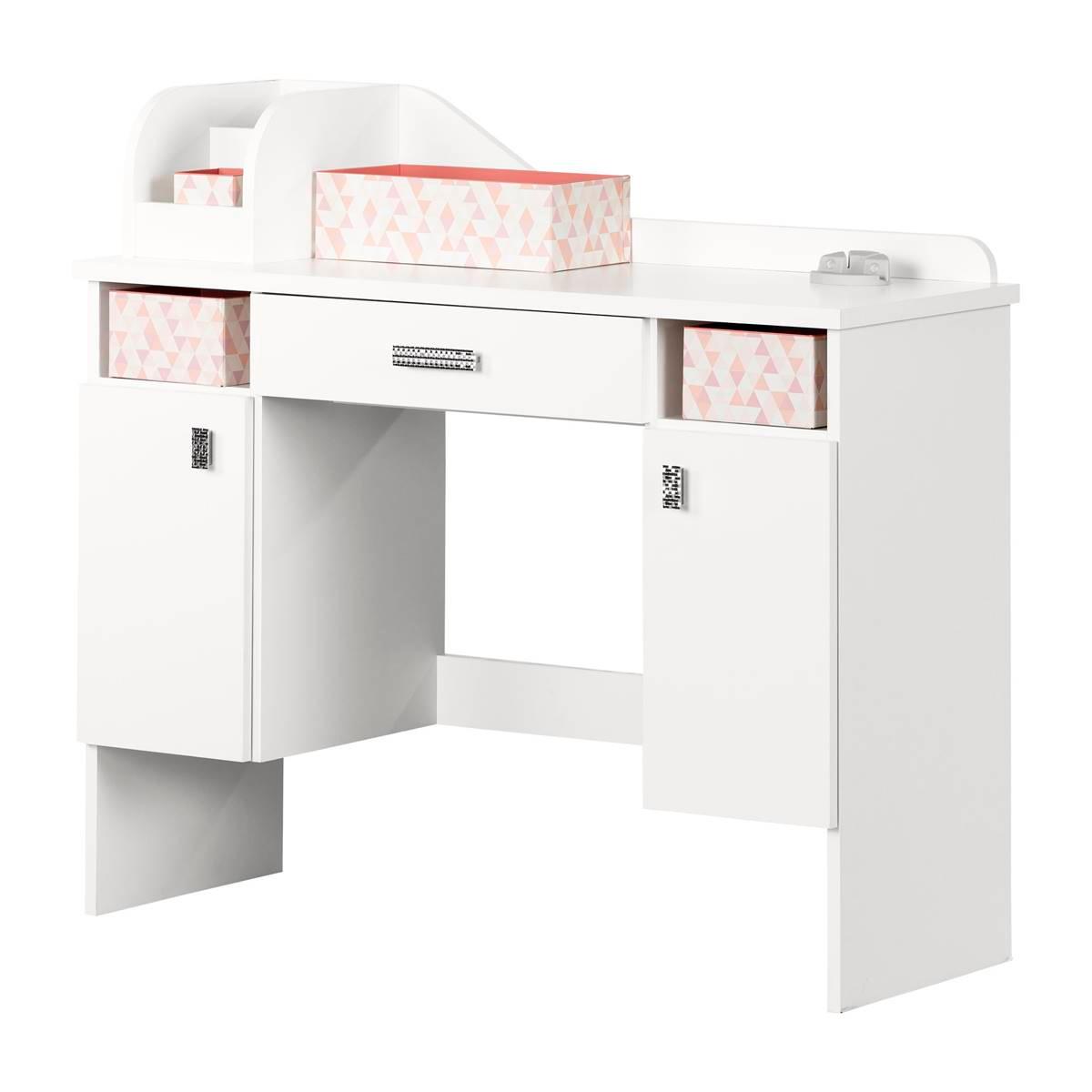 South Shore Tiara 2-Drawer Makeup Desk