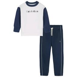 Baby Boy (3-9M) Calvin Klein 2pc. Graphic Fleece Set