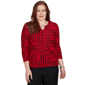 Petites Alfred Dunner Dinner Theater Spliced Stripe Contrast Tex - image 3