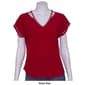 Womens 89th & Madison Short Sleeve Jaquard Dolman Blouse - image 2