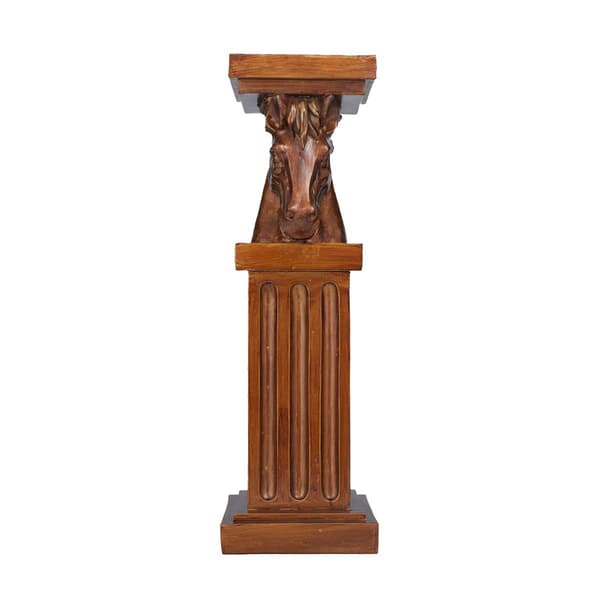 9th & Pike® Brown Polystone Traditional Pedestal Table