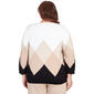 Plus Size Alfred Dunner Neutral Territory Ombre Diamond Sweater - image 2