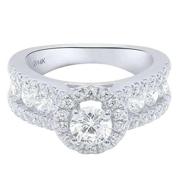Nova Star® White Gold & 2 1/4ctw. Lab Grown Diamond Fashion Ring