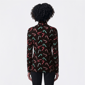 Womens Inner Circle Holiday Candy Canes Turtleneck Tee - image 3