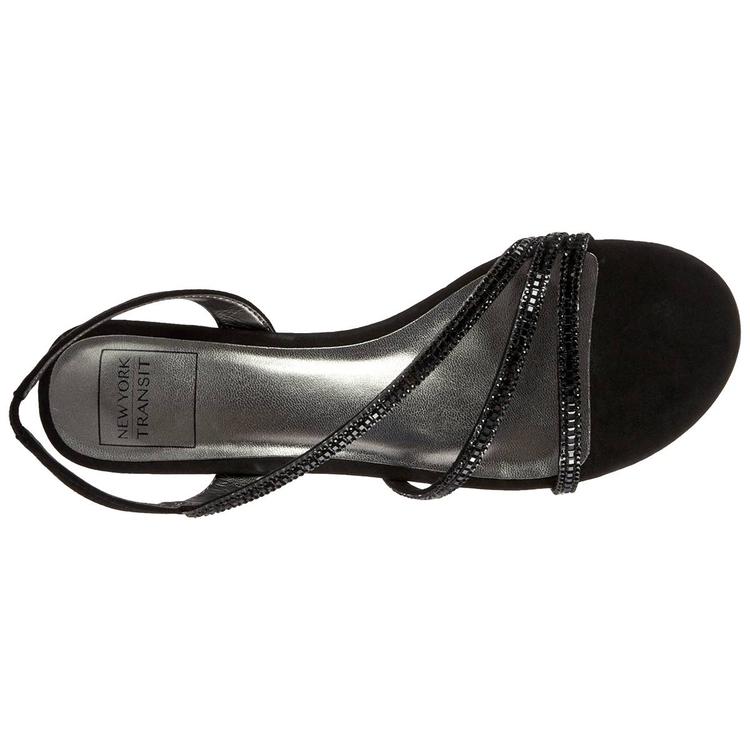 Womens New York Transit Temptress Microsuede Wedge Dress Sandals