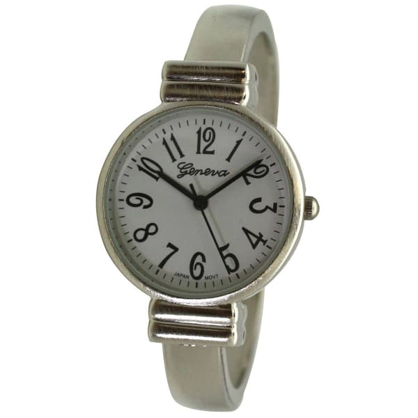 Womens Olivia Pratt(tm) Everyday Silver Bangle Watch - 13112