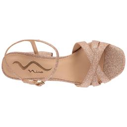 Womens Nina Selma Block Heel Glitter Sandals