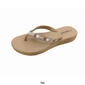 Womens Ashley Blue Beaded Rhinestone Flip Flops - image 4