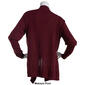 Plus Size Napa Valley Long Sleeve Pointelle Hem Cardigan Sweater - image 2