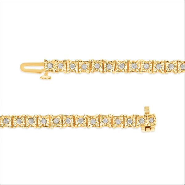 Haus of Brilliance Gold over Sterling Silver Tennis Bracelet