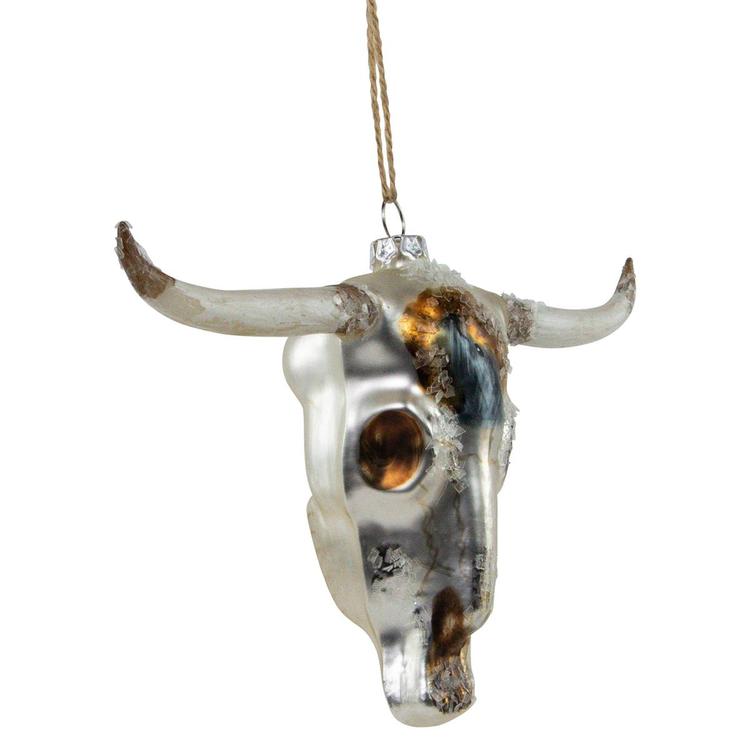 Northlight Seasonal 5.5in. Longhorn Glass Christmas Ornament