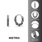 Mens Lynx Ion Plated Stainless Steel Hoop Earrings - image 4