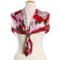 Womens Jessica McClintock Red Rose Scarf with Pearl Ring - image 1