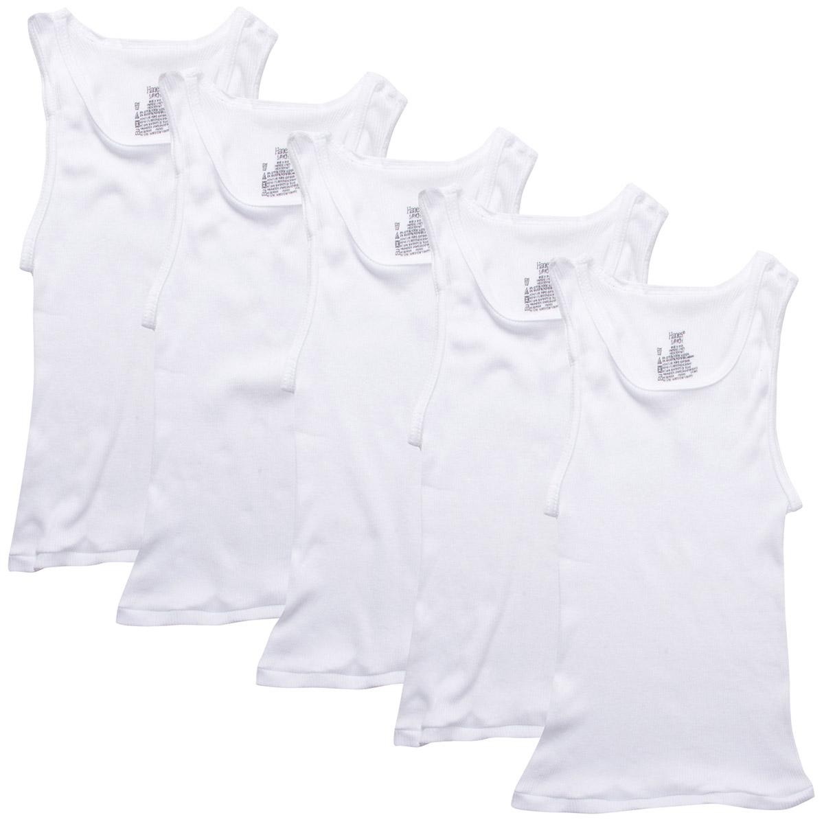 Boys (8-20) Hanes Ultimate® 5pk. Athletic Tank Tops - White