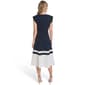 Womens Tommy Hilfiger Cap Sleeve V Neck Color Block Midi Dress - image 2