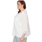 Plus Size Alfred Dunner Al Fresco 3/4 Sleeve Lace Cut Out Blouse - image 4