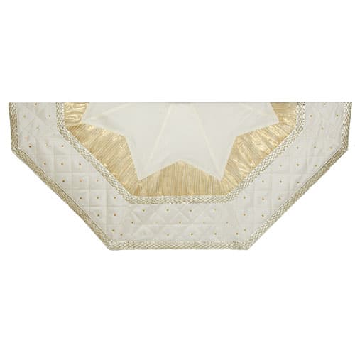 Kurt S. Adler 52in. Ivory Quilted Tree Skirt - image 