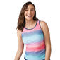Womens Free Country Sunset Ombre Side Cinch Tankini Swim Top - image 1