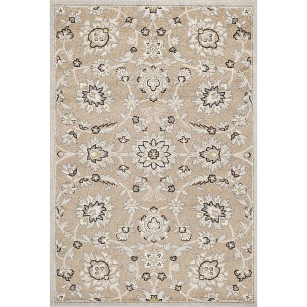 KAS Lucia Beige Grey Verona Rectangular Area Rug