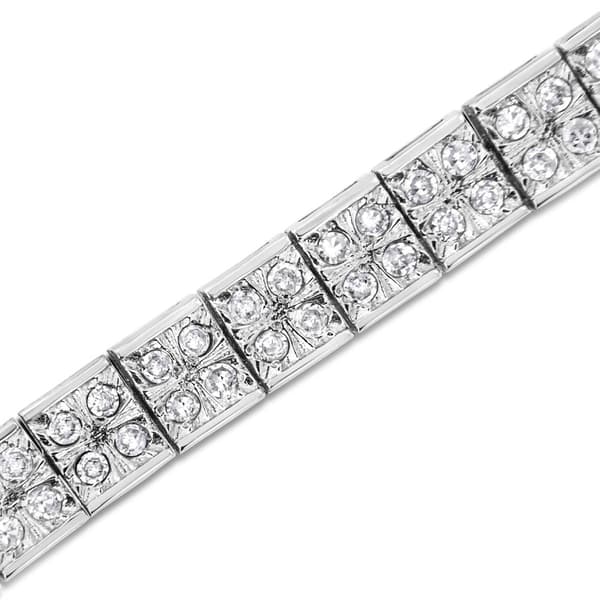 Haus of Brilliance  2.0ctw. Diamond 4 Stone Box Link Bracelet