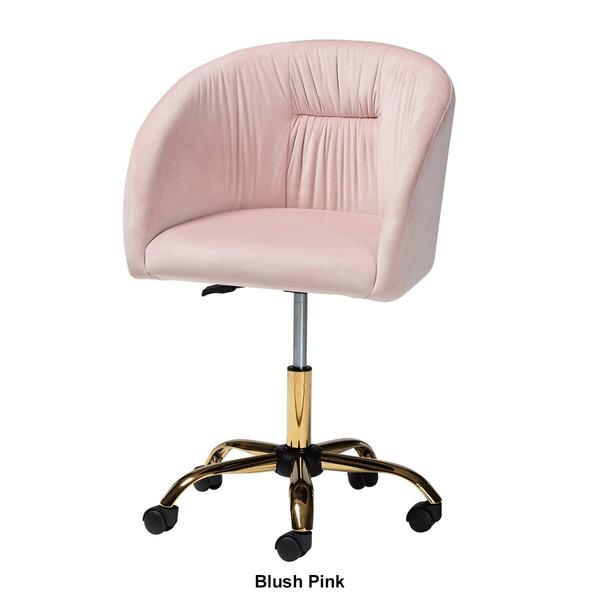 Baxton Studio Ravenna Glam & Luxe Velvet Swivel Office Chair