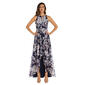 Womens R&M Richards Sleeveless Floral Print High Low Gown - image 1