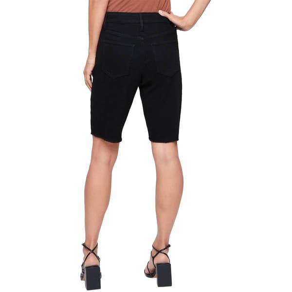 Womens Royalty Vintage 1 Button Fray Hem Bermuda Shorts