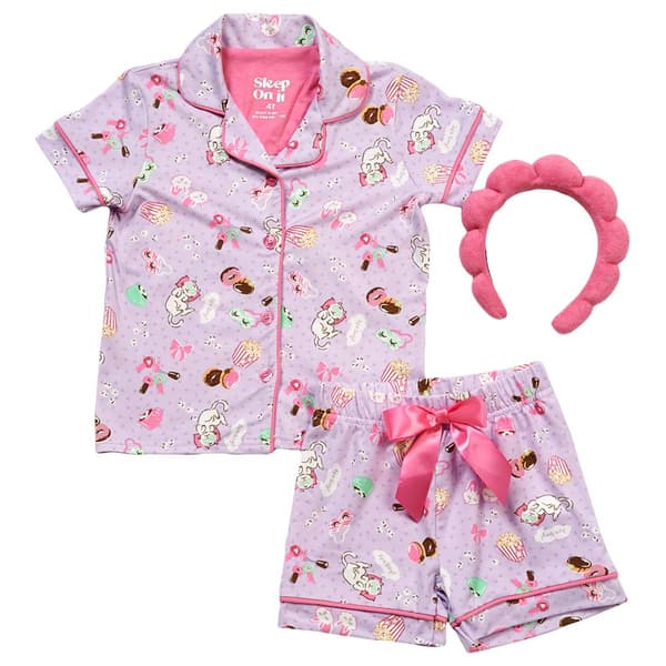 Toddler Girl Cloud Nine 3pc. Spa Day Pajama Set w/ Headband - image 